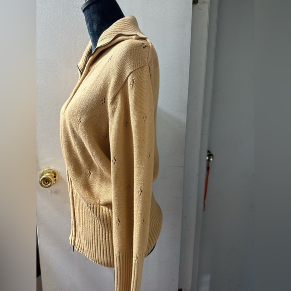 Norton McNaughton Camel Zip-Up Cardigan - Picture 2 of 4